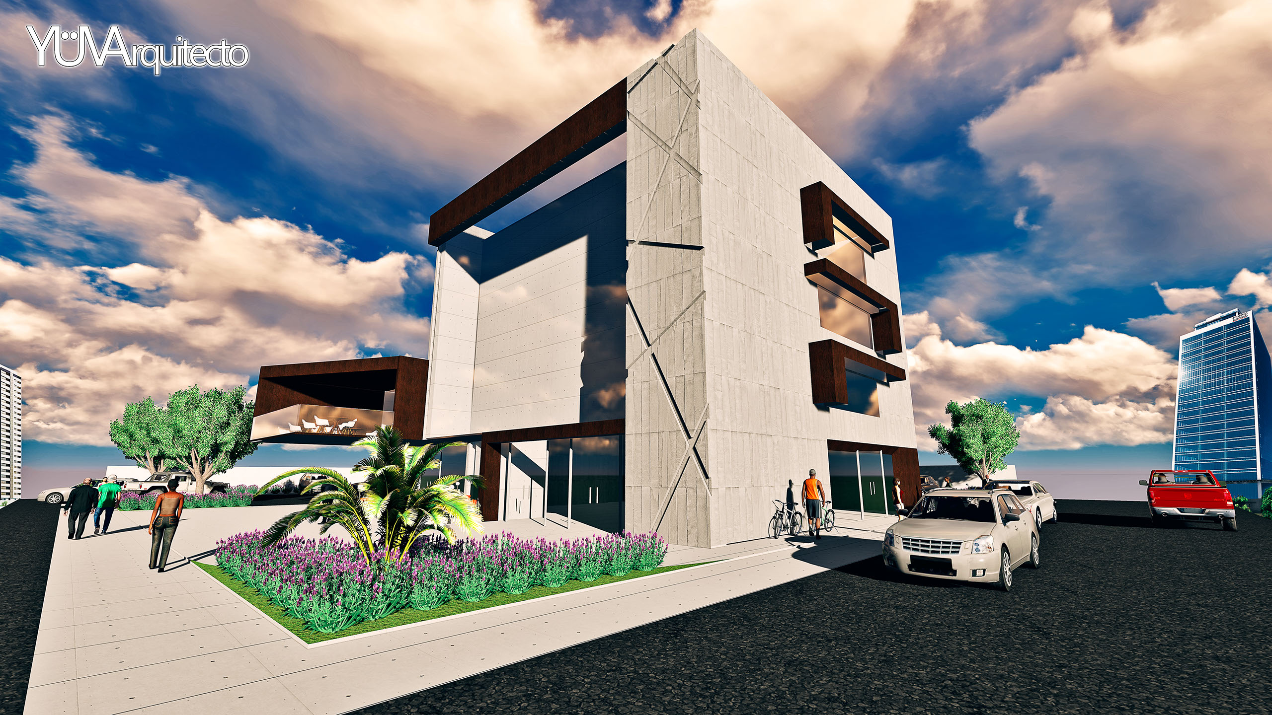 Proyecto: Edificio de usos mixtos.&nbsp; Renderizado realizado a la Arq. Zulema Alvarado Gomez. Render: Lumion 6