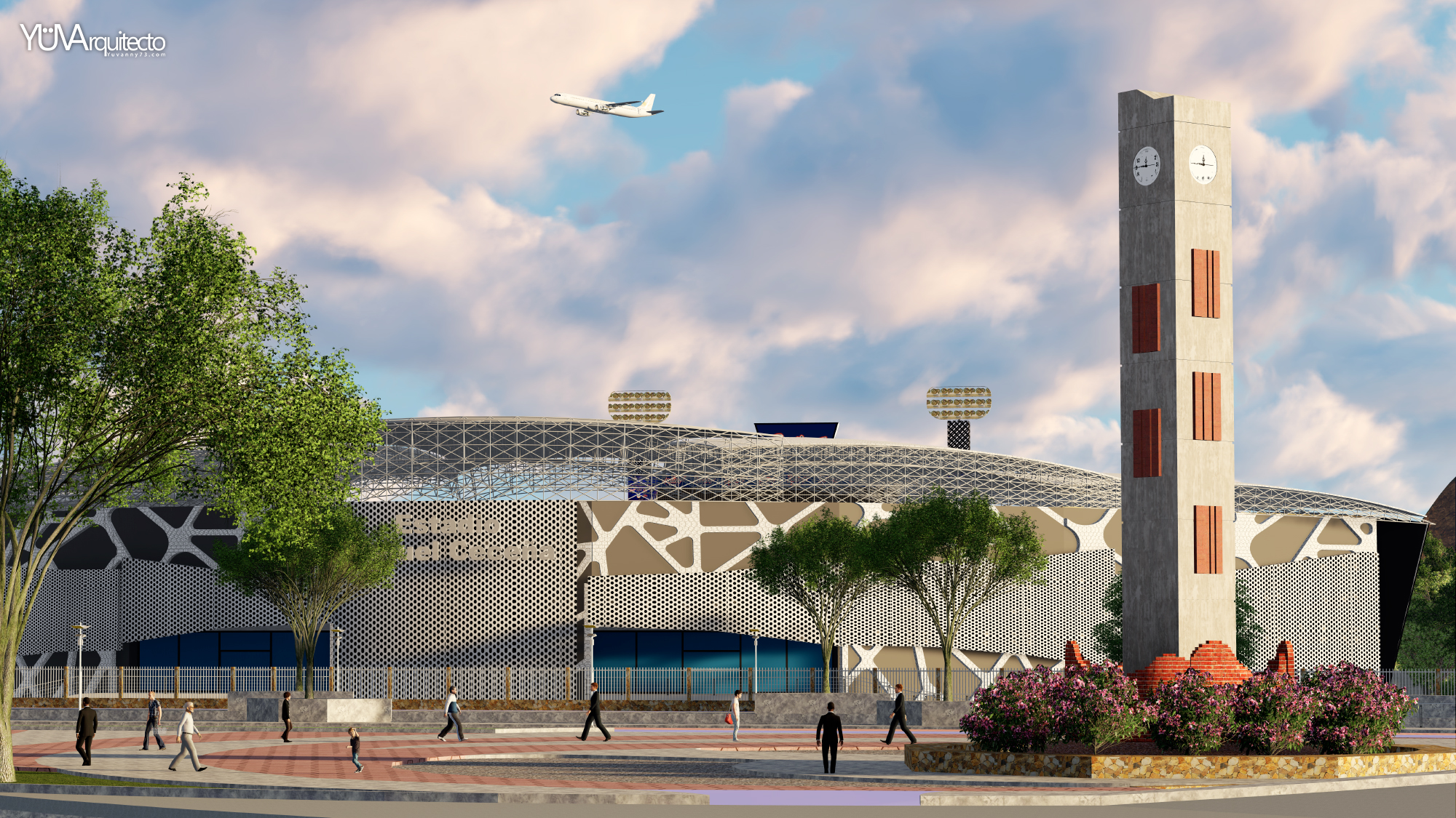 Proyecto: Estadio Baseball Indios de Tecate. Arq. Yuvanny Carrazco Álvarez.(2018)&nbsp; Render Lumion 6, Arquitectos tijuana. 